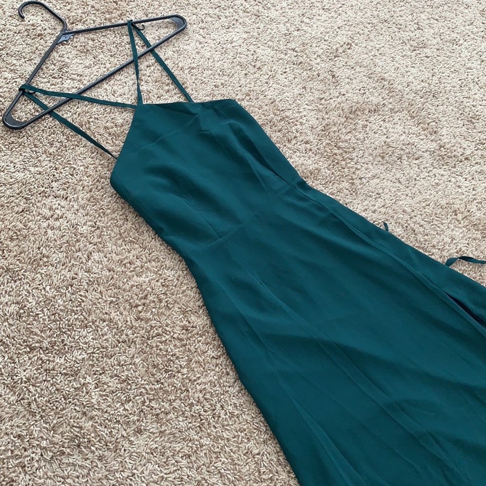 Tobi Formal Maxi Dress with Lace-up Back